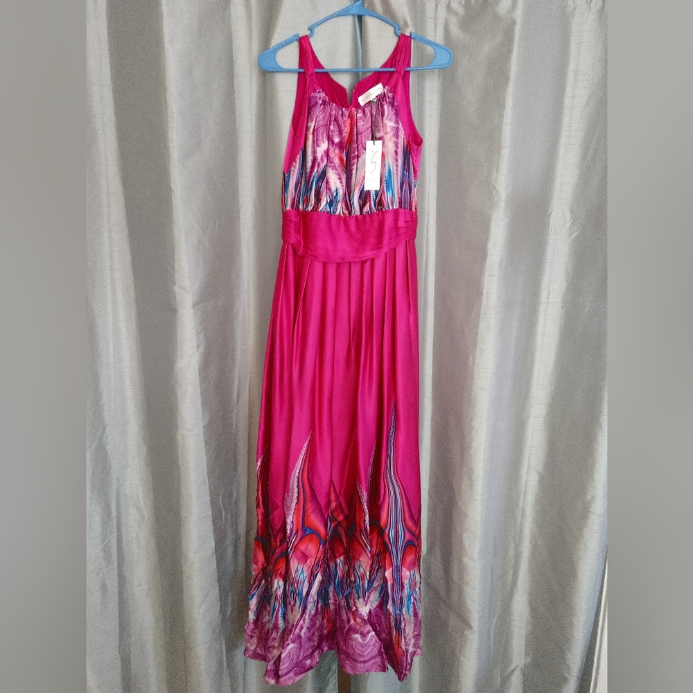 Silk flowy maxi dress